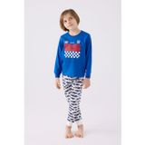 Rolypoly Erkek Çocuk Uzun Kol Pijama Takım RP3439 Cobalt