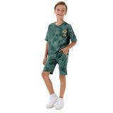 Rolypoly Erkek Çocuk Yeşil Bermuda Takım, Kısa Kollu, Bisiklet Yaka, Oversize, 14-15 Yaş