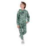 Rolypoly Erkek Çocuk Yeşil Eşofman Takımı, Tie-Dye Desen, 9-10 Yaş