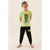 Rolypoly Erkek Çocuk Yeşil Kısa Kol Pijama Takım - 14 - 15 Yaş