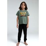 Rolypoly Erkek Çocuk Yeşil Kısa Kol Pijama Takım - 5 - 6 Yaş