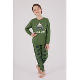 Rolypoly Erkek Çocuk Yeşil Pijama Takımı RP3669-C-V1 - 4 - 5 Yaş