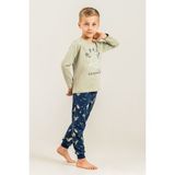 Rolypoly Erkek Çocuk Yeşil Space Adventure Uzun Kol Pijama Takım RP3863-C-V1 RP3863-C-V1 - 5 - 6 Yaş