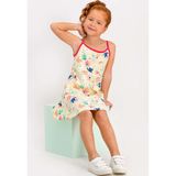 Rolypoly Happy Daisy Açık Sarı Ince Askılı Kız Çocuk Homewear Elbise - 3 - 4 Yaş