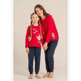 Rolypoly Ho Ho Ho Deer Anne Kız Kırmızı Uzun Kol Pijama Takım RP3934-A-V1 RP3934-A-V1