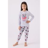 Rolypoly Kız Çocuk Gri Pijama Takımı - 4 - 5 Yaş