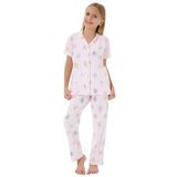 Rolypoly Kız Çocuk Pijama Takımı, Pembe, Gömlek Yaka, Kısa Kol, 3-4 Yaş