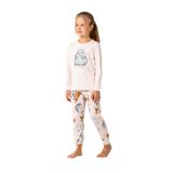 Rolypoly Kız Çocuk Pijama Takımı, Pembe, Tavşan Desenli, 2-3 Yaş
