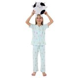 Rolypoly Kız Çocuk Pijama Takımı, Yeşil, Gömlek Yaka, Kısa Kol, 2-3 Yaş