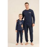 Rolypoly New Year Time Baba Oğul Lacivert Uzun Kol Pijama Takım RP3935-A-V1 RP3935-A-V1 - S