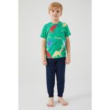 Rolypoly Rawr Yeşil Erkek Çocuk Kısa Kol Pijama Takım - 2 - 3 Yaş