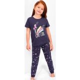 RolyPoly Roly Poly 2451 Kız Çocuk Be Happy Stay Cool Kısa Kol Pijama Takımı