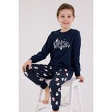 Rolypoly RP3680-2 Erkek Çocuk Kışlık Ikili Pijama Takım - Lacivert - 3 - 4 Yaş