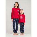Rolypoly The Most Wonderful Time Anne Kız Kırmızı Uzun Kol Pijama Takım RP3936-A-V1 RP3936-A-V1