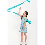 Rolypoly Unicorn Bebe Mavi Kolsuz Kız Çocuk Homewear Elbise - 3 - 4 Yaş