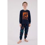 Rolypoly Uzun Kol Erkek Çocuk Pijama Takım 3671 - Lacivert - 2 - 3 Yaş