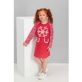 RolyPoly We Love Snow Kırmızı Kız Çocuk Cepli Elbise