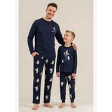 Rolypoly You Are My Everything Baba Oğul Lacivert Uzun Kol Pijama Takım RP3931-A-V1 RP3931-A-V1