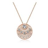 Rom Design 925 Ayar Etnik Desenli Rose Kadın Gümüş Kolye