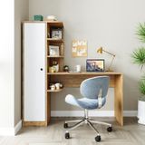 Roma Raflı Çalışma Masası , Çalışma Ofis Masası Sol Dolaplı