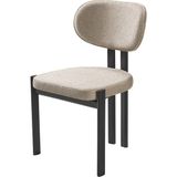 Roma Sandalye - Mense Kapuçino Kumaş - Metal Iskelet - Mutfak Sandalyesi - Salon Sandalyesi