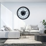Roma Signature 60 Cm Çarklı Siyah Duvar Saati