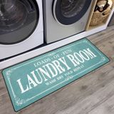 ROMAMIGO Çamaşır Odası Halı Yolluk Kaymaz Çamaşır Matları Çamurluk Çiftlik Evi Mutfak Zemin Mat Banyo Çamaşır Odası Dekor Aksesuarları (Cam Göbeği, 50 x 119 cm)