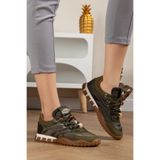 romamod Spor kadın Haki ayakkabı su geçirmez ortopedik taban Sneaker günlük yürüyüş ayakkabısı 0980