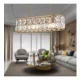 Roman 5'li Sıralı Eskitme Kristalli Taşlı Modern Tasarım Kristal Salon Avize