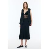 ROMAN Arka Beli Lastikli Midi Boy Etek Lacivert YY015076_015 - 36
