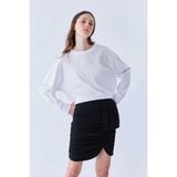 ROMAN Büzgülü Mini Etek Siyah K2215040_001 - 34