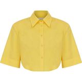 ROMAN Crop Poplin Kadın Gömlek Sarı Y2313538_009 - 40