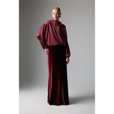 ROMAN Kadife Beli Lastikli Maksi Boy Etek Bordo K2615067_008 - 36