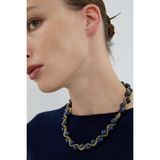 ROMAN Lapis Lazuli Doğal Taş Burgu Zincir Kolye – Bronz Detaylı Lacivert K2686108_015