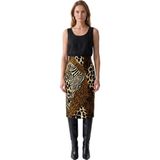 ROMAN Leopar Desenli Etek Kahve MDK16098_005 - 42