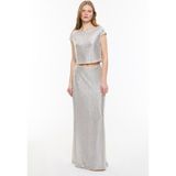 ROMAN Payetli Beli Lastikli Etek Standart Renk YY015083_089 - 38