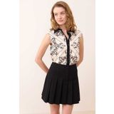 Roman Pileli Mini Etek Siyah Y2415040_001