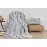Romans Tek Kişilik Tomurcuk Soft Battaniye -Gri - 150 x 220 cm
