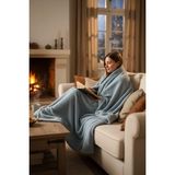 Romans Tek Kişilik Welsoft Tv Battaniye 130X170 cm - Gri - 130 x 170 cm