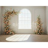 Romantik Çiçek Aranjmanlarıyla Dolup Taşan Arka Plan, 200X150CM, Stüdyo Fonu