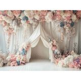 Romantik Çiçekli Arka Plan 200X150CM, Düğün ve Etkinlikler Için Stüdyo Fonu