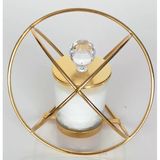 Romantik Dünyam Dekoratif Hediyelik Altın Rengi Metal Mumluk