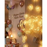 Romantik Kalp Led Işık Neon Görünümlü Dekoratif Oda Lambası