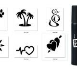 Romantik Modeller Spray Tattoo Geçici Dövme Yapma Seti Siyah Sprey Dövme