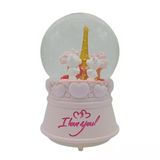 Romantik Paris Love Kar Küresi Müzikli ve Işıklı 13cm