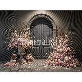 Romantik Pembe Güller ve Zarif Kapı Arka Plan, 200X150CM, Stüdyo Fonu