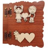 Romantik Sevgili temalı Ahşap Defter