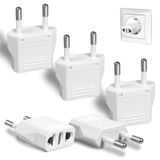 Romeda 6 Paket Avrupa Fiş Adaptörü, ABD'den Avrupa'ya Fiş Adaptörü, Avrupa Adaptörü Tip C Fiş Adaptörü, Seyahat Adaptörü Avrupa, Avrupa Prizi Duvar Fişi Adaptörü Güç Dönüştürücü (Beyaz)
