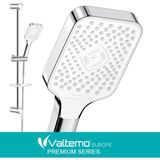 Romena | Valtemo Krom Büyük Boy Sürgülü Duş Seti – Butonlu Sistem, Neoflex Pvc Hortum