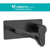 Romena | Valtemo Teos Duvardan Gömme Siyah Ankastre Lavabo Bataryası